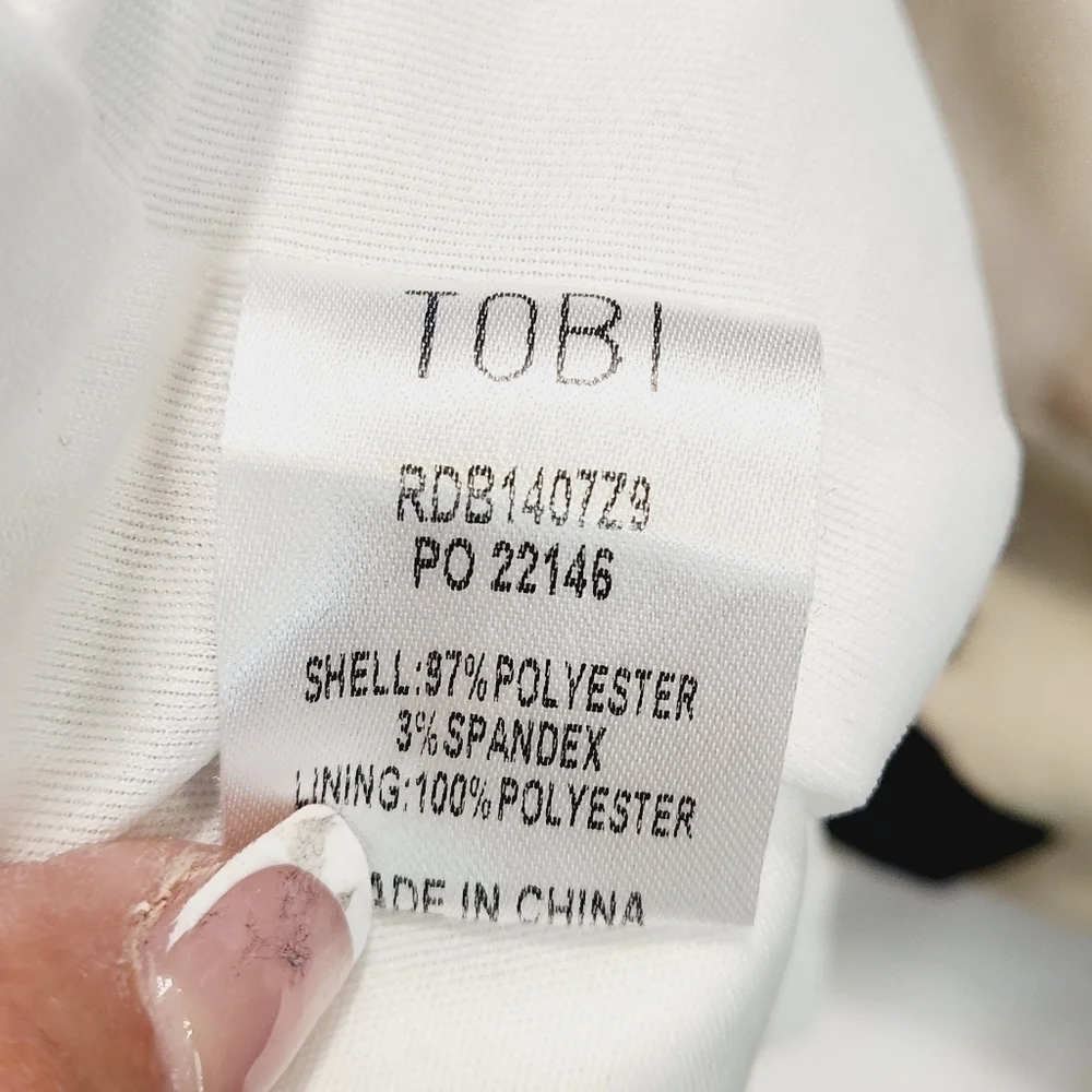 TOBI Sweet Criminal Bodycon Dress White Size Medium_14